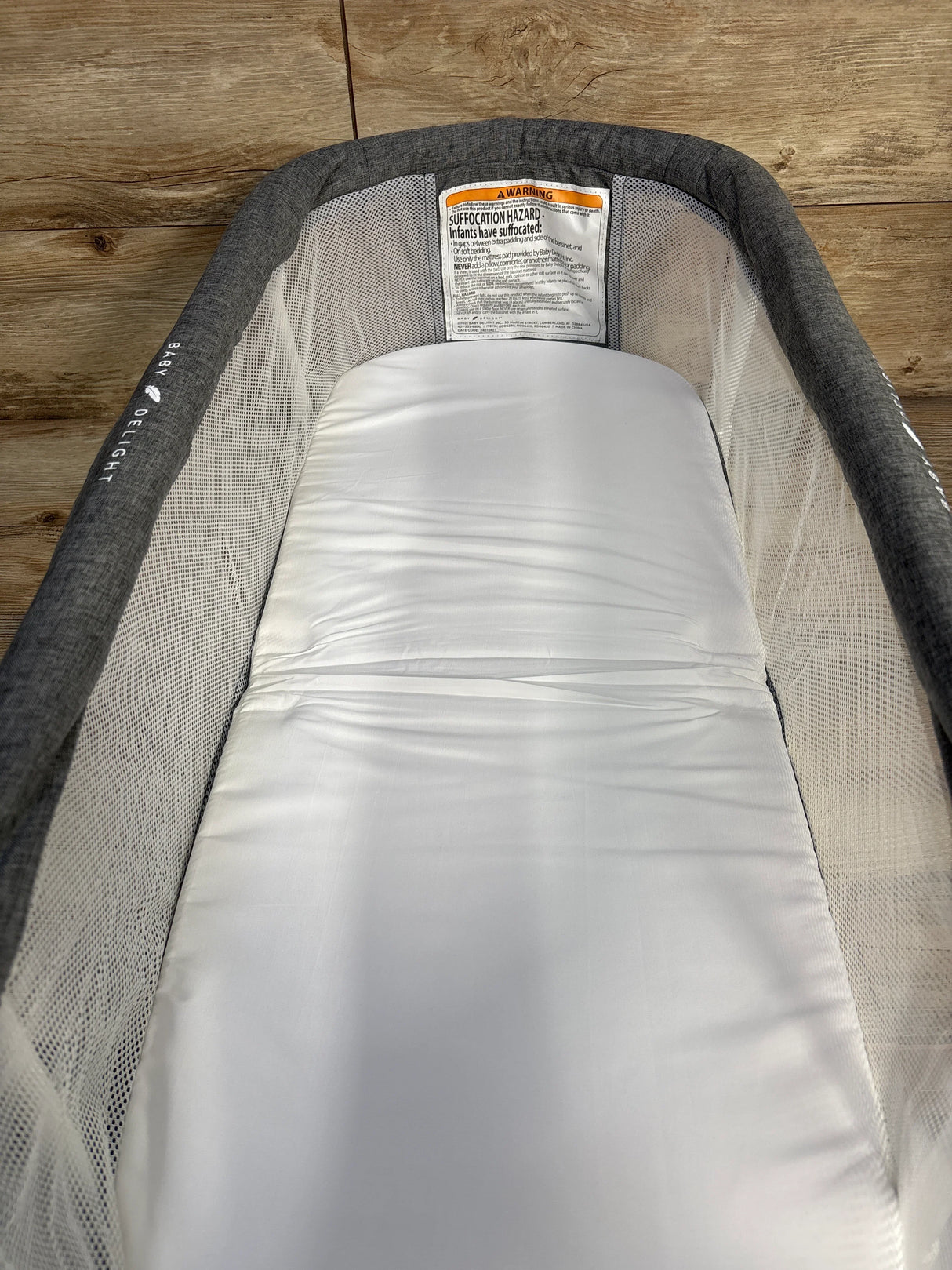 NEW Baby Delight Snuggle Nest Portable Infant Bassinet, Grey