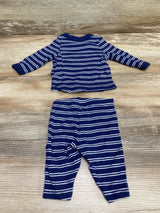 Just One You 2pc Striped Kimono Shirt & Pants Blue sz Newborn