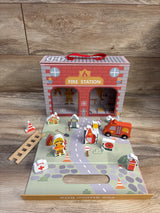 Mud Pie Wooden Fire Station Playset 14pc