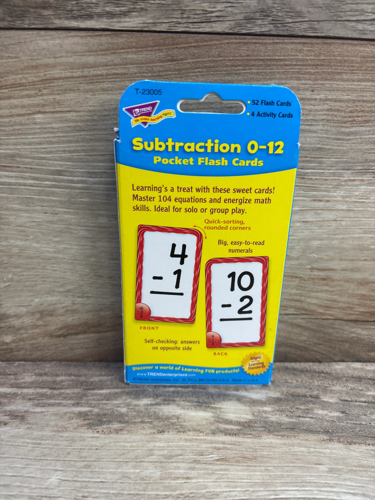 TREND Subtraction 0-12 Pocket Flash Cards - Me n Mommy To Be