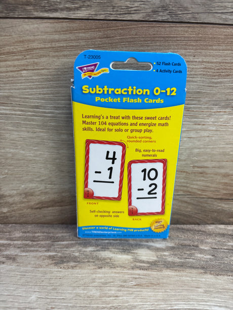 TREND Subtraction 0-12 Pocket Flash Cards - Me n Mommy To Be
