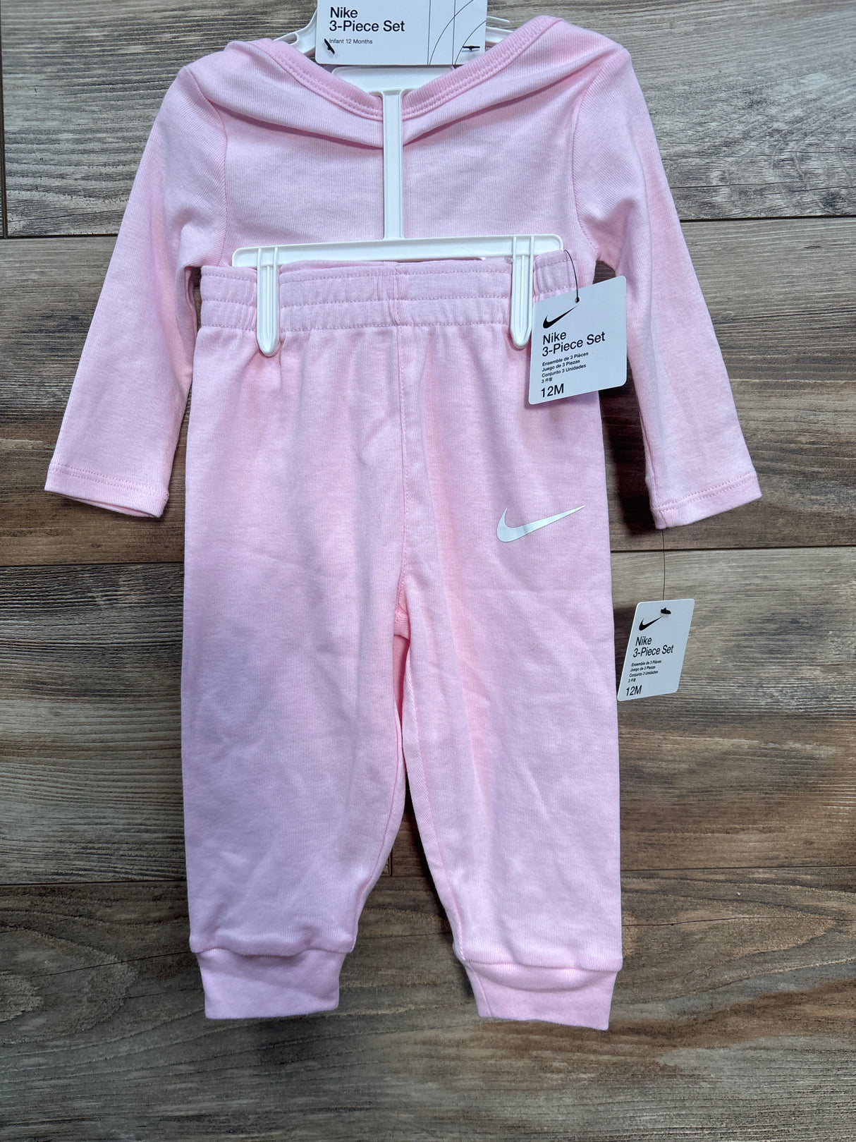 NEW Nike 2pc Bodysuit & Jogger Set Pink sz 12m