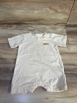 Embroidered Mini Shortie Romper Beige sz 3-6m