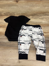 I'm Proof That Daddy Doesn't Play Video Games All The Time 2pc Set Black sz 3-6m