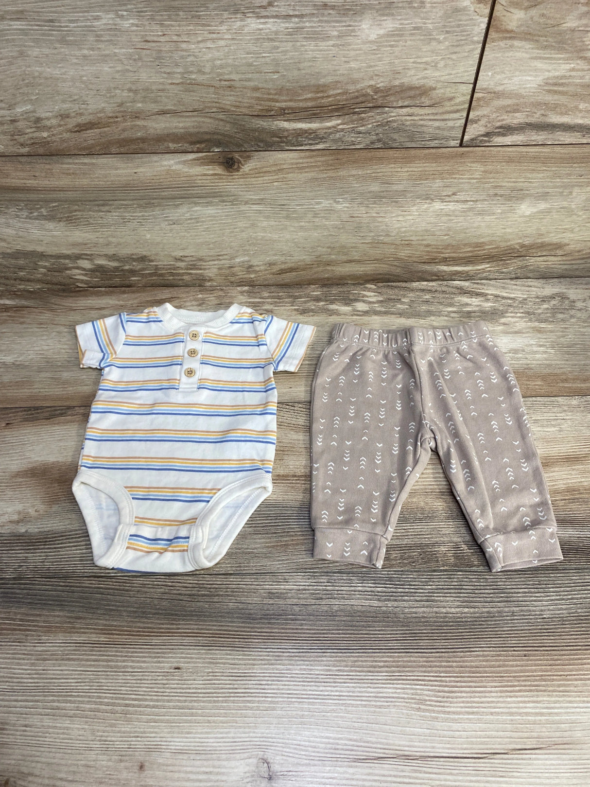 Pekkle 2pc Striped Bodysuit & Pants White sz 3m - Me n Mommy To Be
