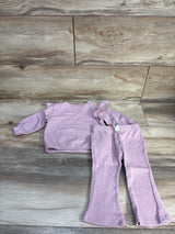 Child Of Mine 2pc Waffle Knit Sweatshirt & Pants Set Purple sz 6-9m
