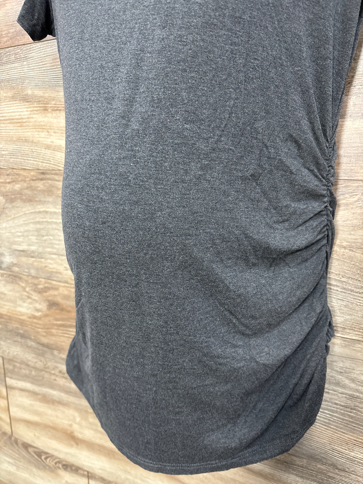 Smallshow Ruched V-Neck Shirt Grey sz Large