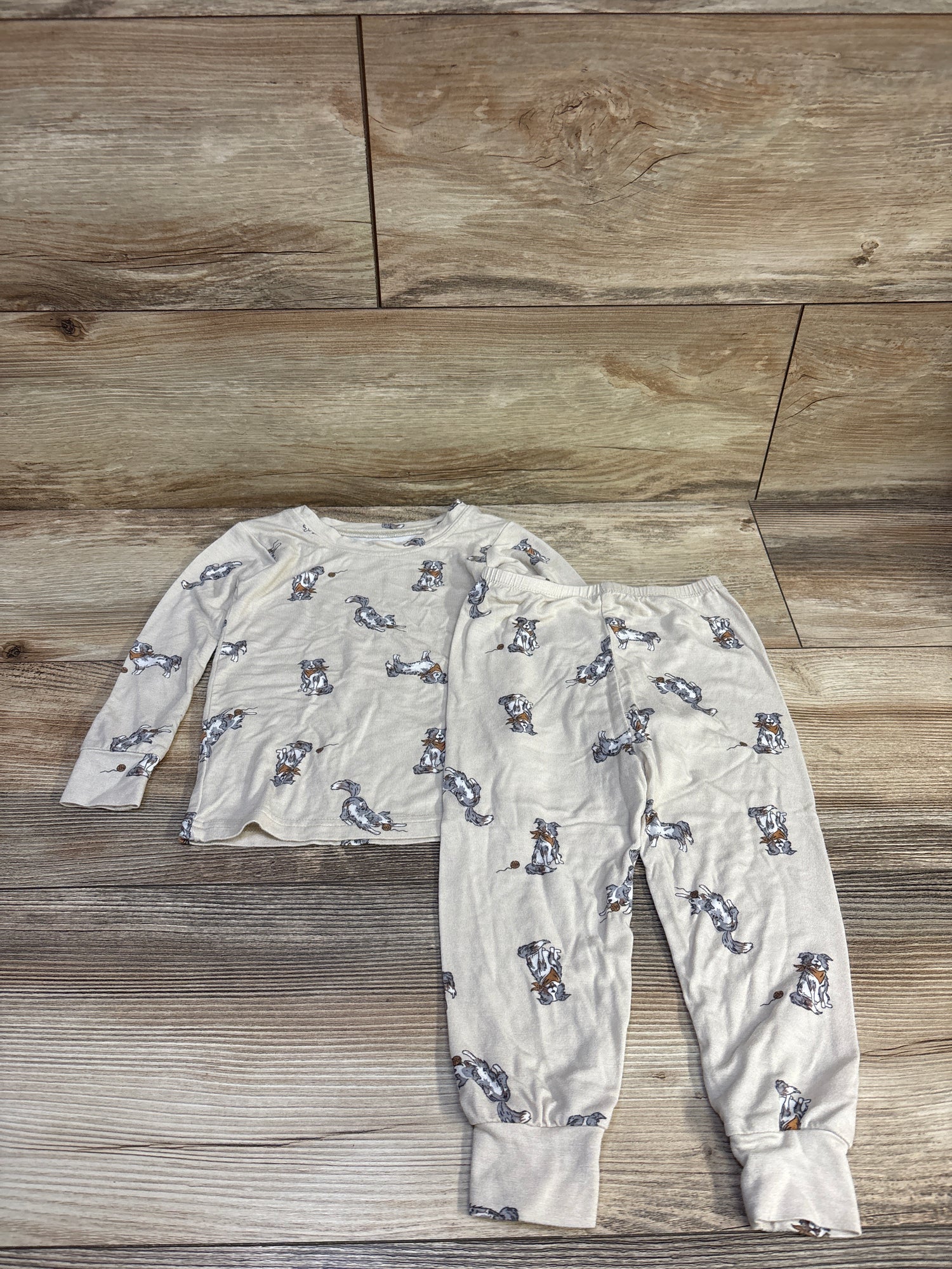 Modern Moments 2pc Viscose Pajama Set Beige sz 2T