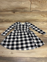 Emma & Elsa Checkered Long Sleeve Dress Grey sz 2T