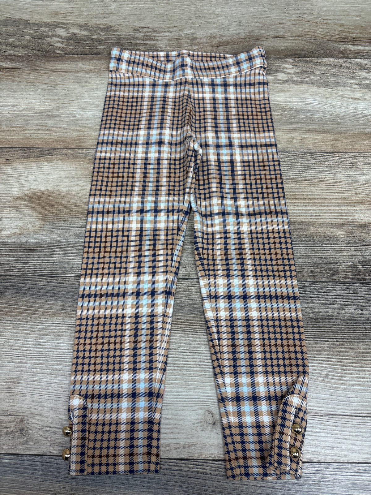 Janie & Jack Button Cuff Ponte Pants Tan sz 4T