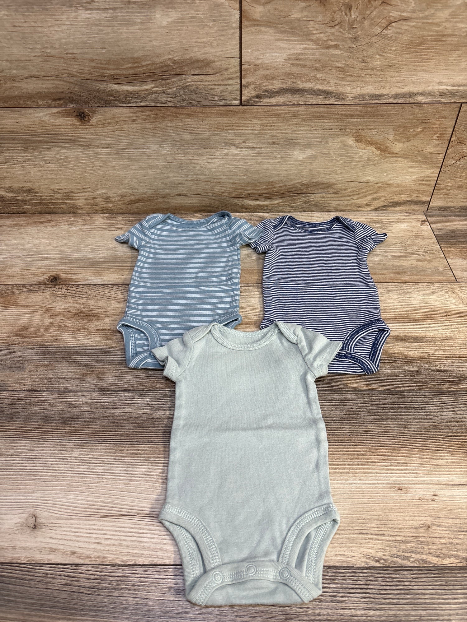 Just One You 3pk Bodysuits Blue sz Newborn