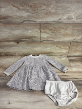 Carter's 2pc Leopard Print Sweater Dress & Bloomers Beige sz 24m