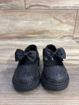 Cat & Jack Kori Lug Sole Mary Jane Flats, Black Glitter sz 6c