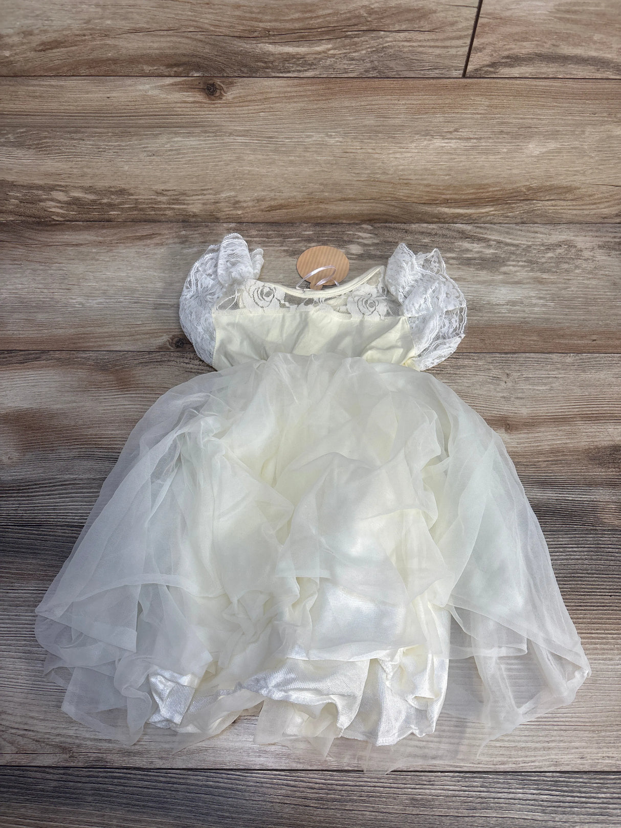 NEW Cutie Baby Boutique Lace Tulle Dress Ivory sz 2T