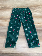 Cat & Jack Floral Velour Joggers Green sz 3T