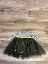 Zunie Striped Long Sleeve Tulle Dress White sz 3T