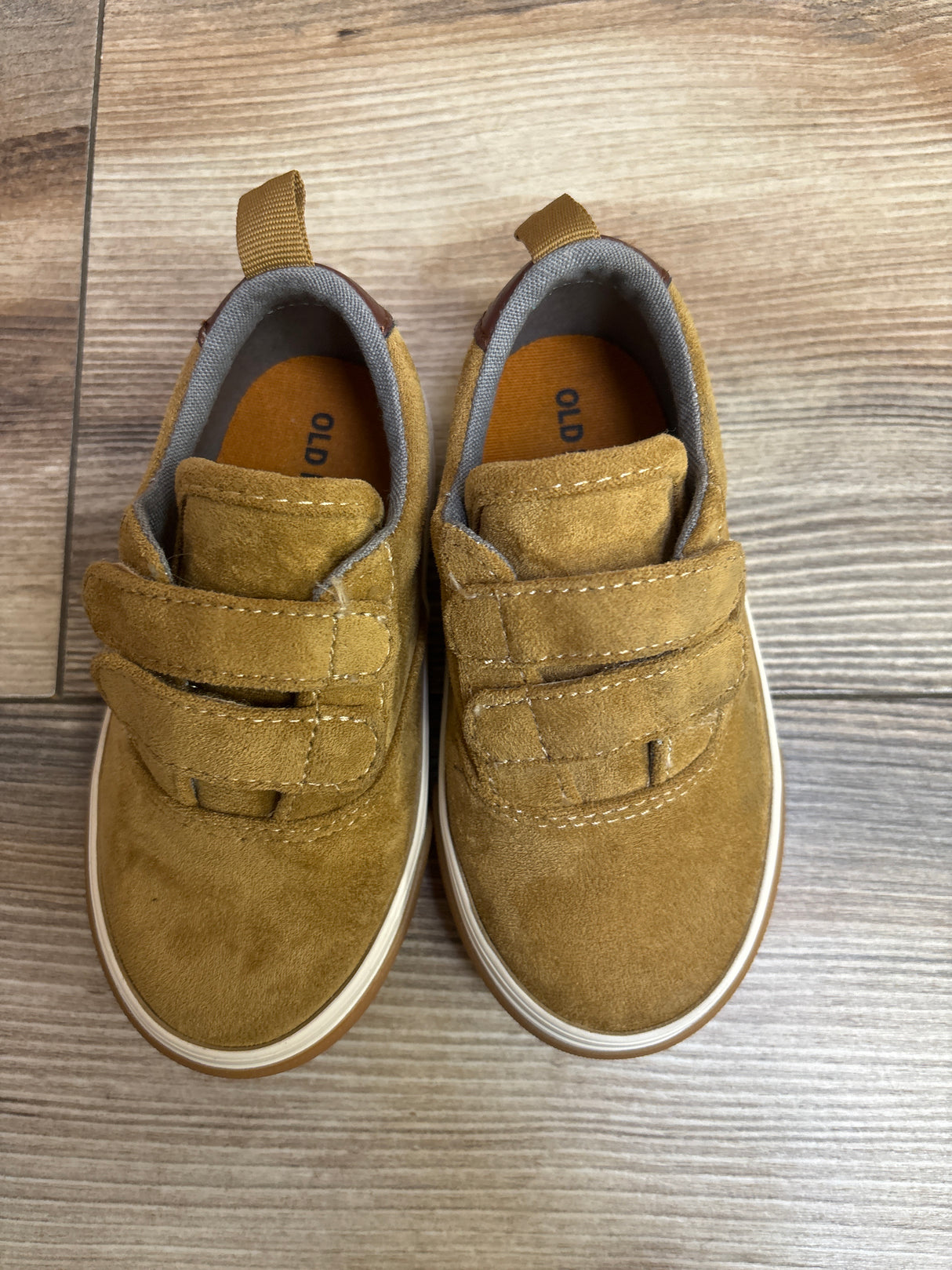 Old Navy Double Secure-Strap Faux-Suede Sneakers Brown sz 6c