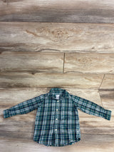 Carter's Long Sleeve Plaid Flannel Green sz 24m