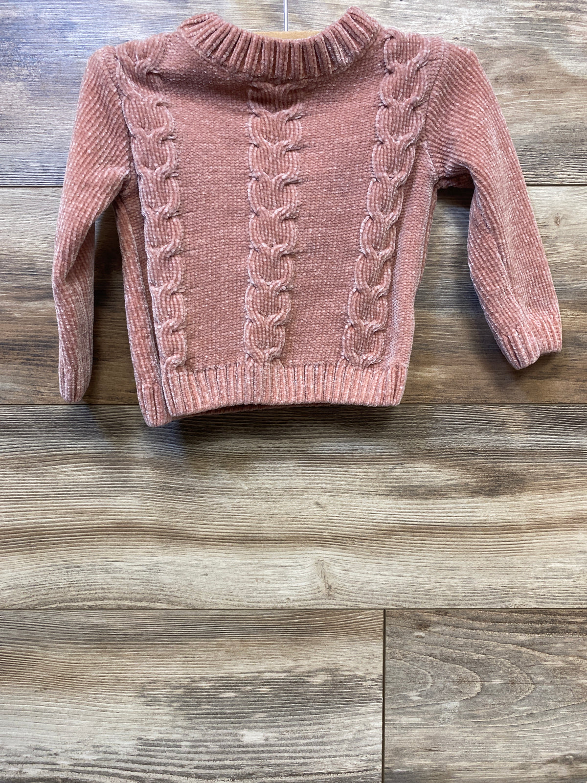 DKNY Cable Knit Velour Sweater Pink sz 18m