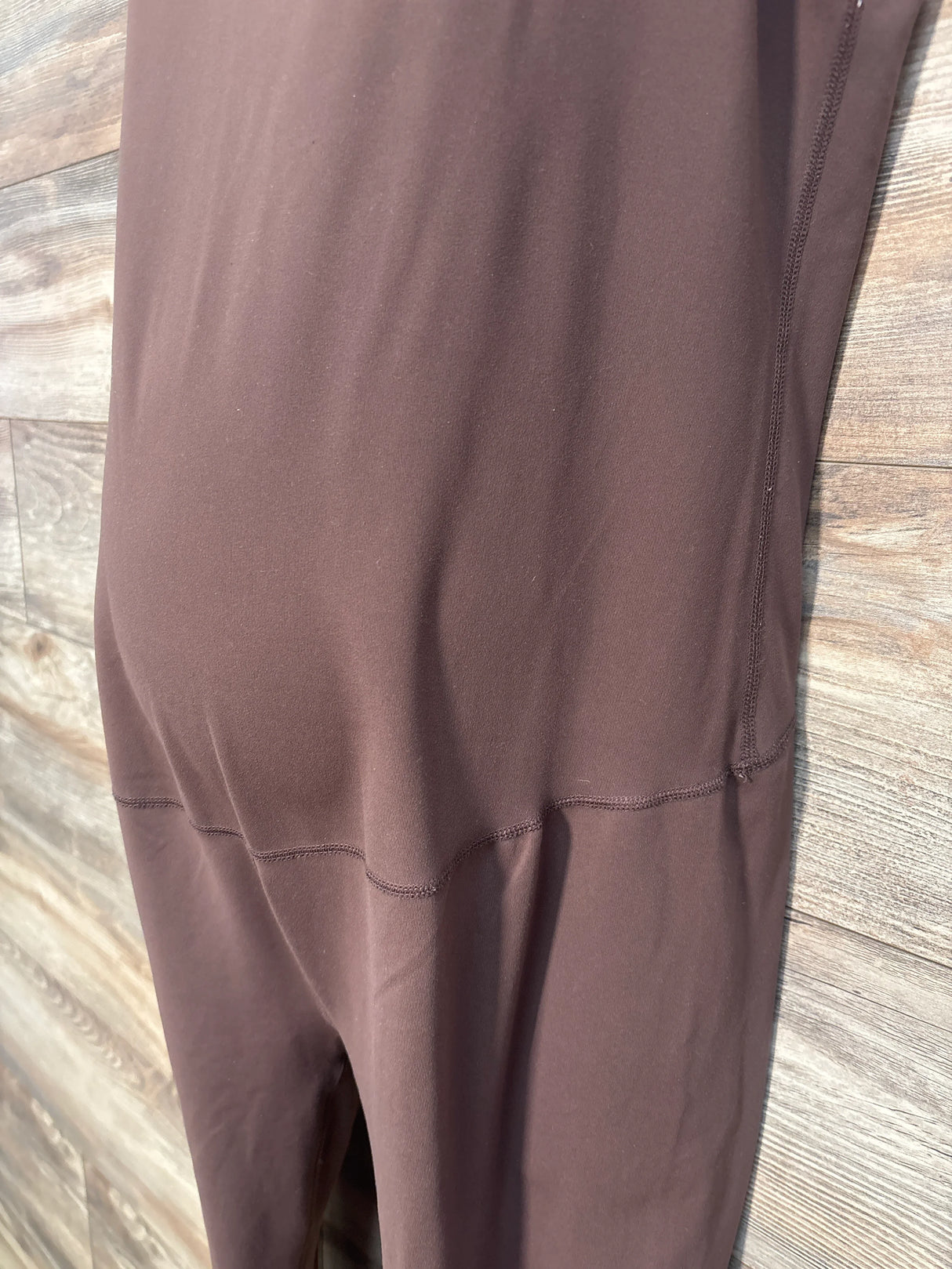 Isabel Maternity Sleeveless Unitard Jumpsuit Brown sz large
