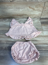 Little Star Organic 2pc Peplum Top & Bloomers Pink sz Newborn