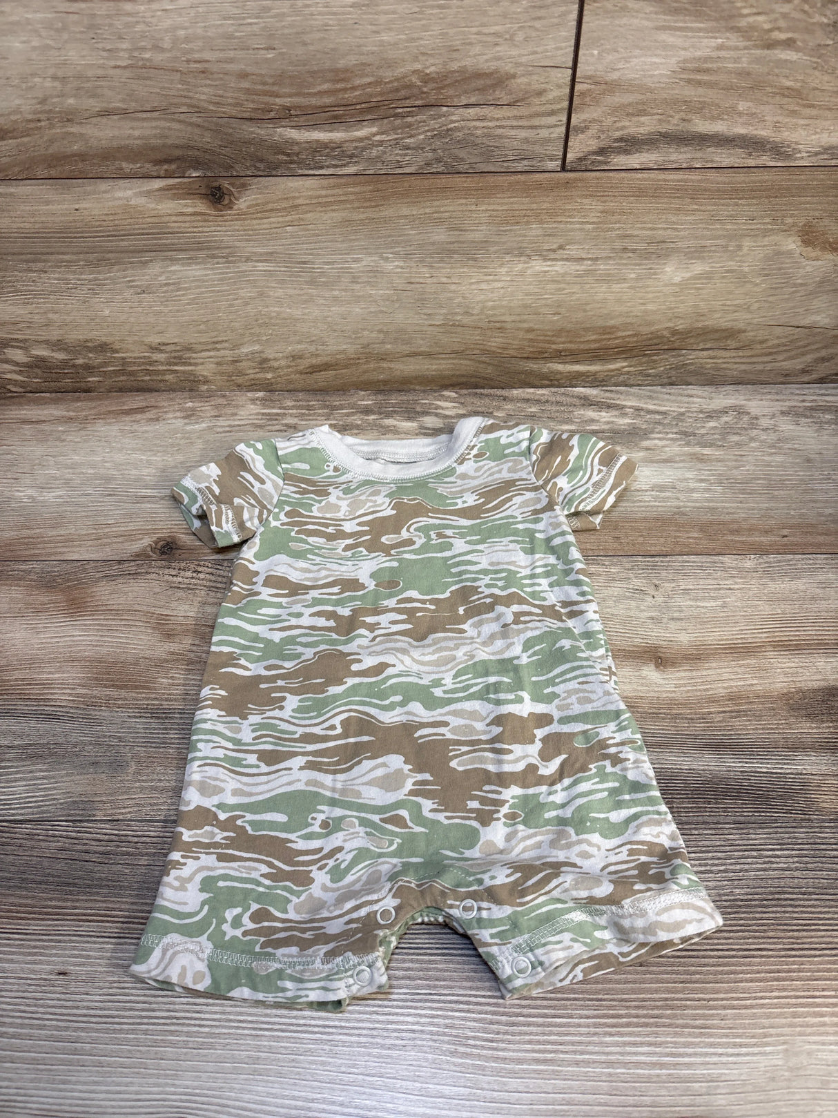 Carter's Camo Print Shortie Romper Beige sz 9m