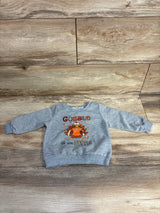 Gobble Till You Wobble Pull Over Sweater Grey sz 9-12m