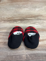 Faux Fur Buffalo Check Slippers Red sz 7/8c