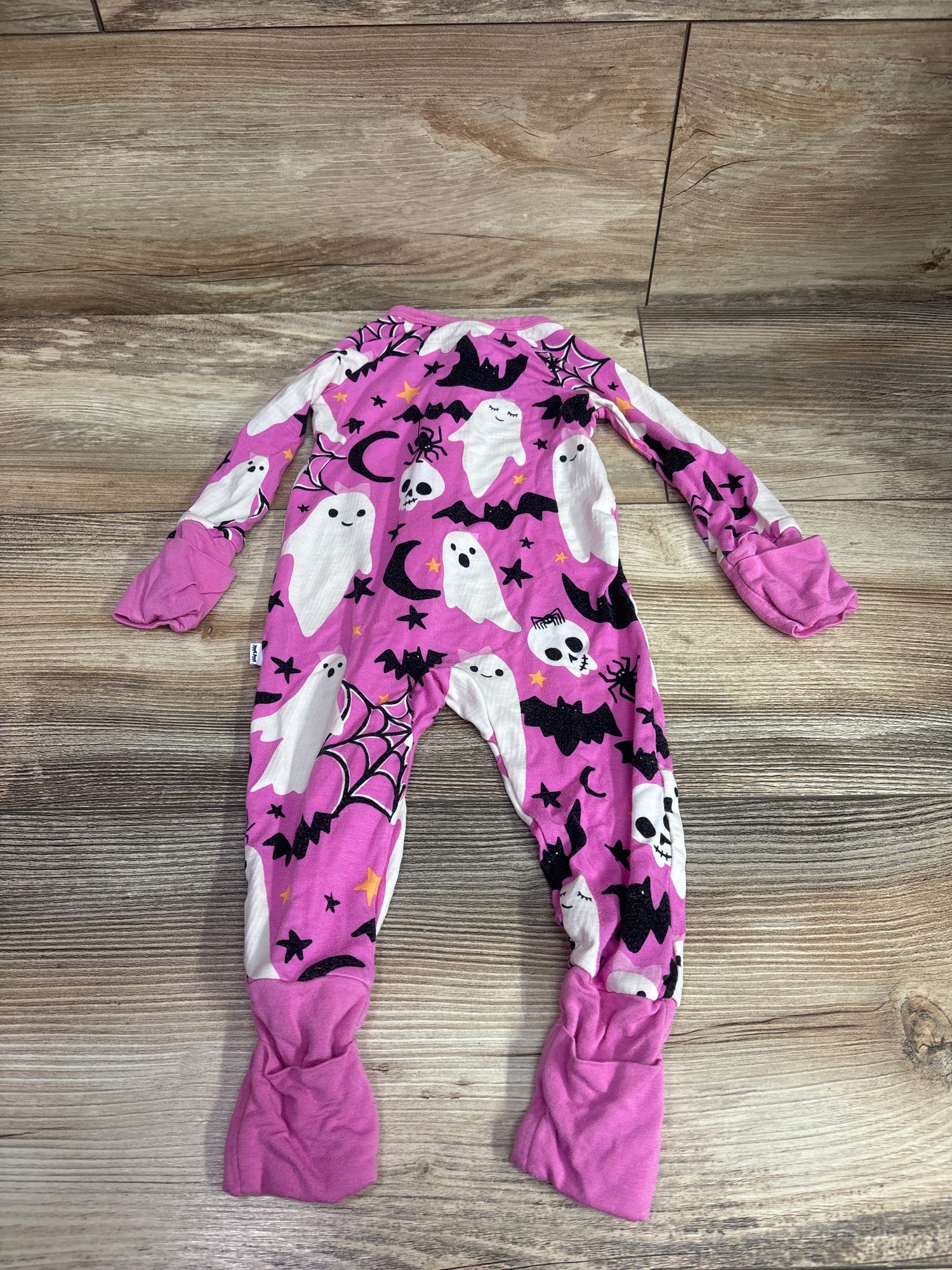 Little Sleepies Bamboo Convertible Sleeper in Halloween Pink sz 0-3m