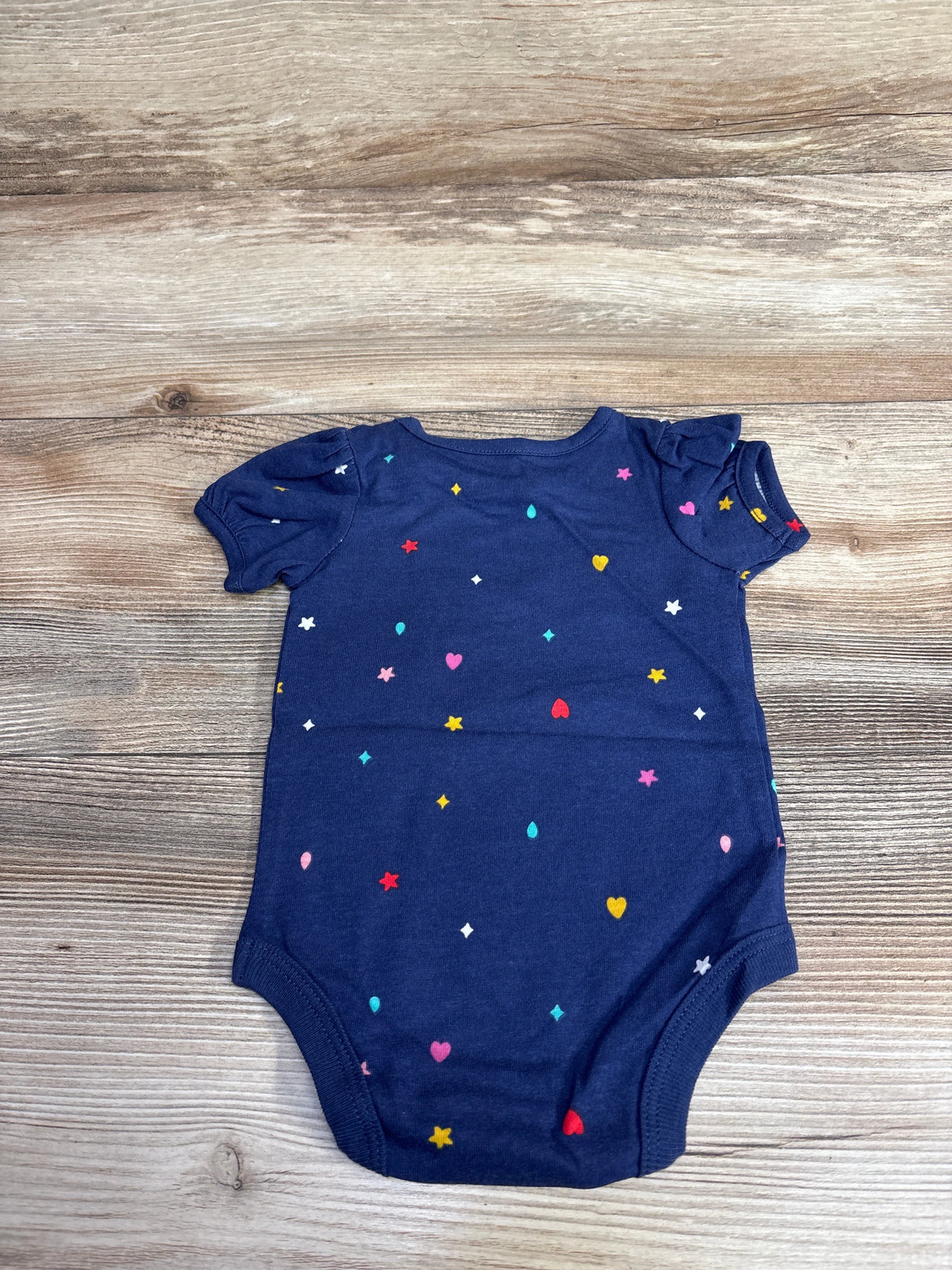 NEW Okie Dokie Navy Blue Puff Sleeve Bodysuit sz Newborn