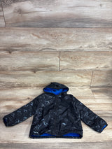 Mick Mack Plush Lined Dinosaur Full Zip Jacket Black sz 4T