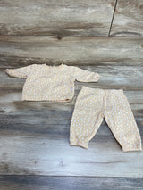 Tahari Baby 2pc Sweatshirt & Pants Set Cream sz 3-6m