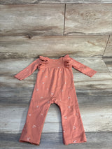 Cat & Jack Flutter Sleeve Coverall Orange sz 6-9m