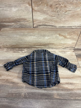 Old Navy Plaid Button Up Shirt Grey sz 0-3m