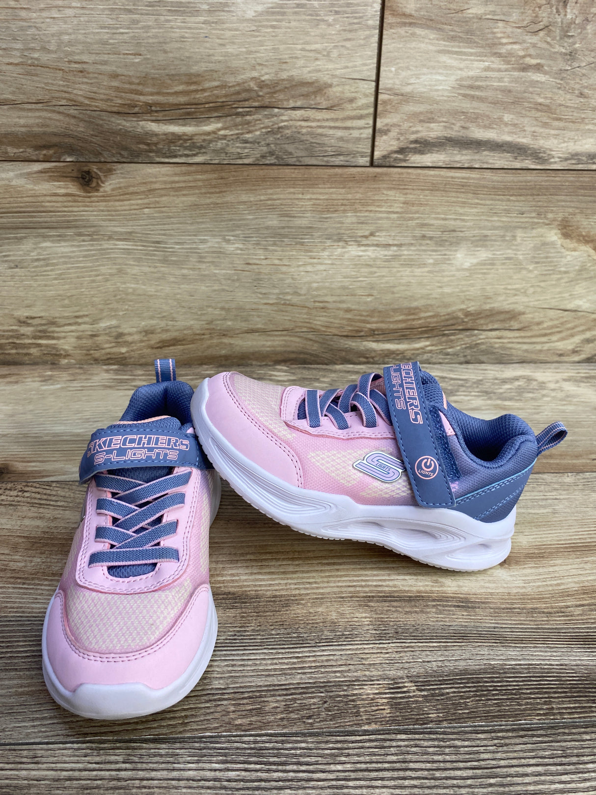 Skechers S-Lights Sola Glow Ombre Deluxe Sneakers Pink sz 11.5c