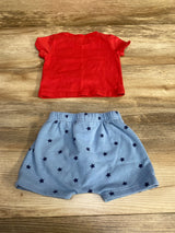 Marvel 2pc Spiderman Shirt & Shorts Red sz 0-3m