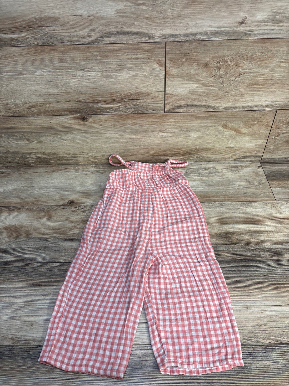 Little Planet Organic Gingham Jumpsuit Pink sz 3T