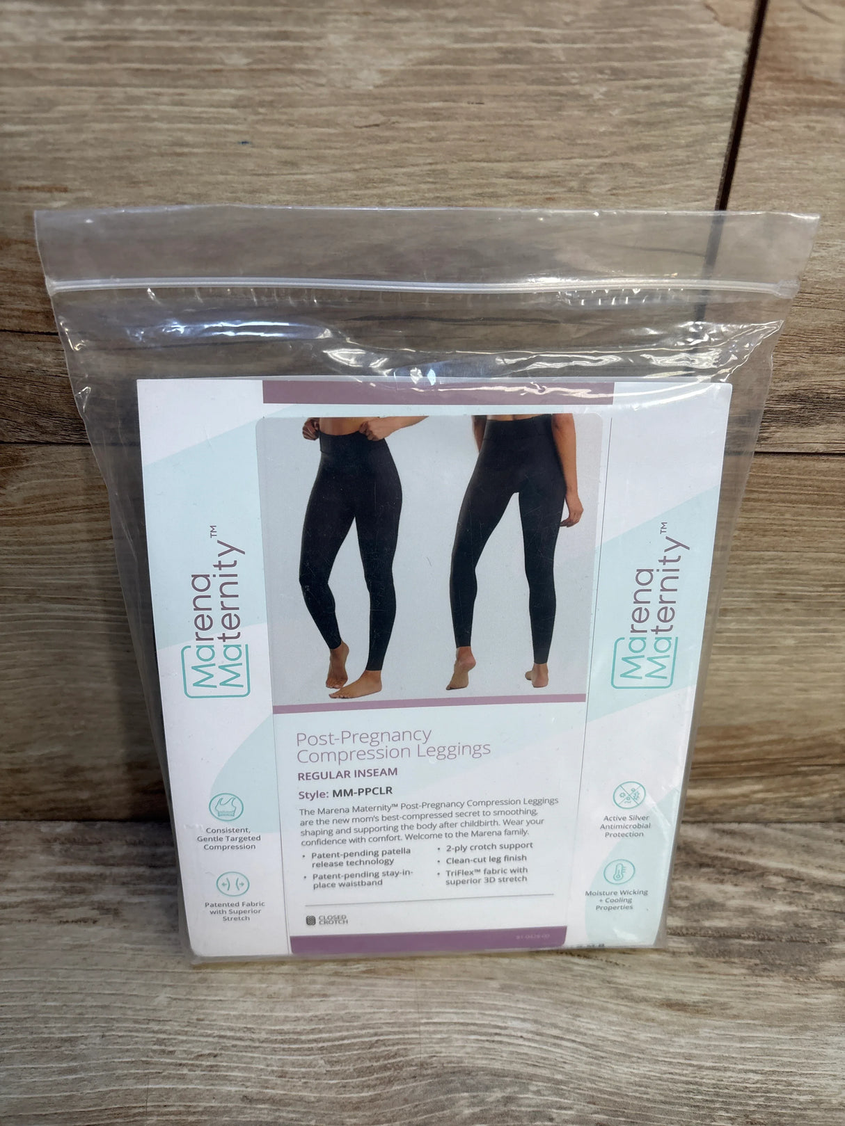 NEW Marena Maternity Post-Compression Leggings Regular Inseam Black sz Medium