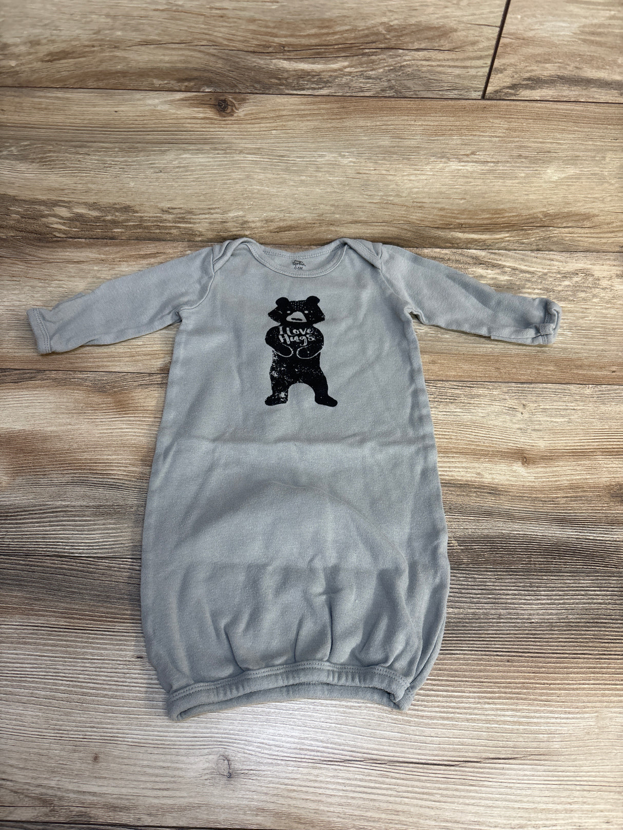 Yoga Sprout Sleeper Gown Grey sz 0-6m