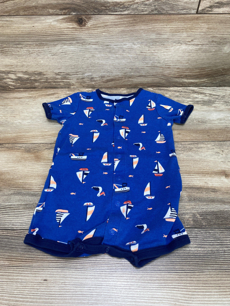 Carter's Navy Sailboat Shortie Romper sz 18m - Me 'n Mommy To Be