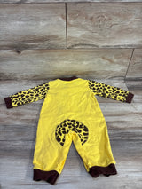 Giraffe Button Up Coverall Yellow sz 3-6m