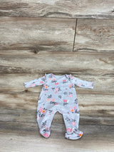 Ever & Ever Floral Footed Coverall Grey sz Newborn