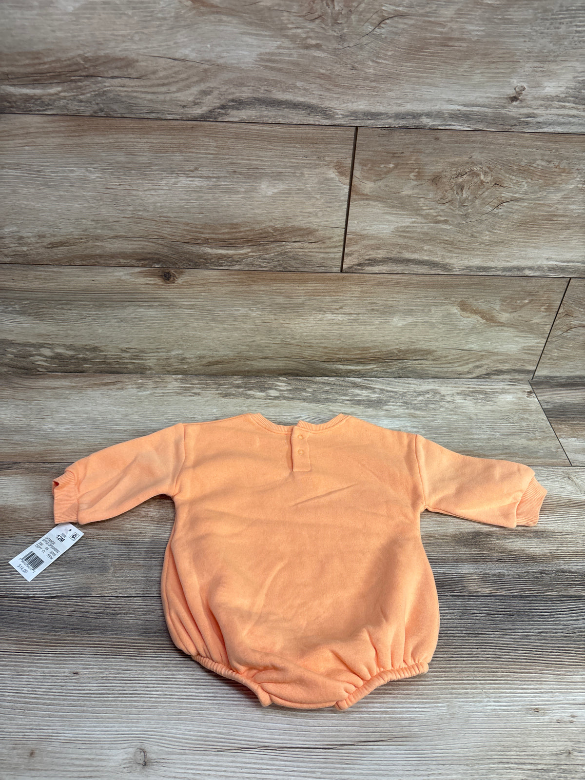 NEW Grayson Mini Pumpkin Bear Sweatshirt Bubble Romper Orange sz 12m