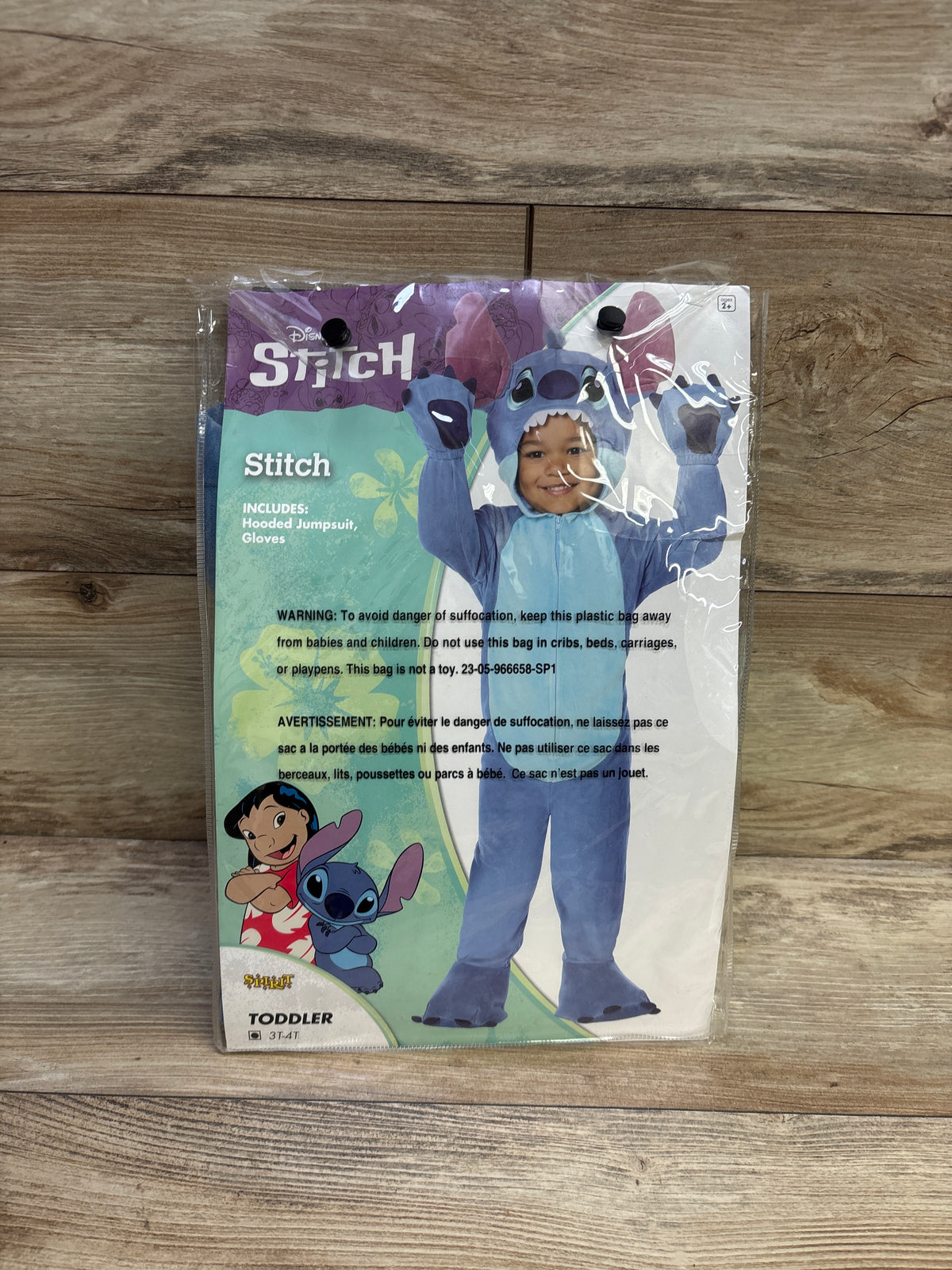 Spirit Halloween 2pc Disney Stitch Costume Blue sz 3-4T
