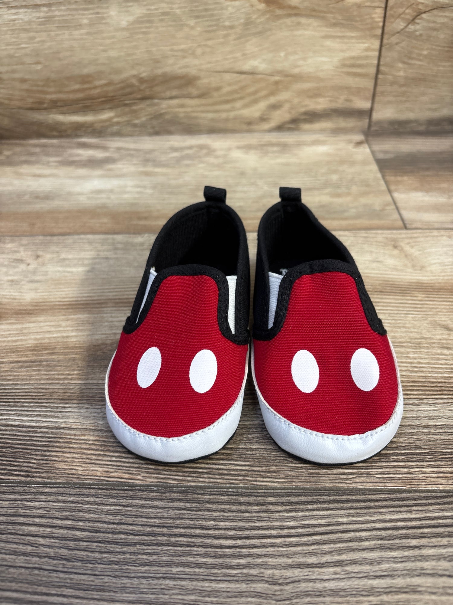 Disney Mickey Mouse Soft Sole Shoes Black/Red sz 4c