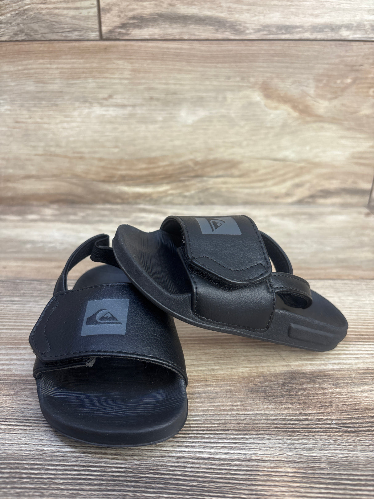 Quiksilver Bright Coast Adjust Slide Sandals Black sz 7c