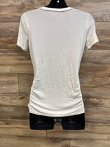 Maternity Vibes Ruched Shirt White sz Medium