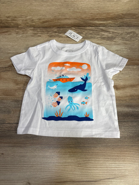 NEW Children's Place Graphic T-Shirt White sz 12-18m - Me n Mommy To Be