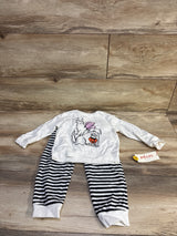 NEW Cat & Jack 2pc Halloween Dog & Cat Sweatshirt & Jogger Set White sz 18m