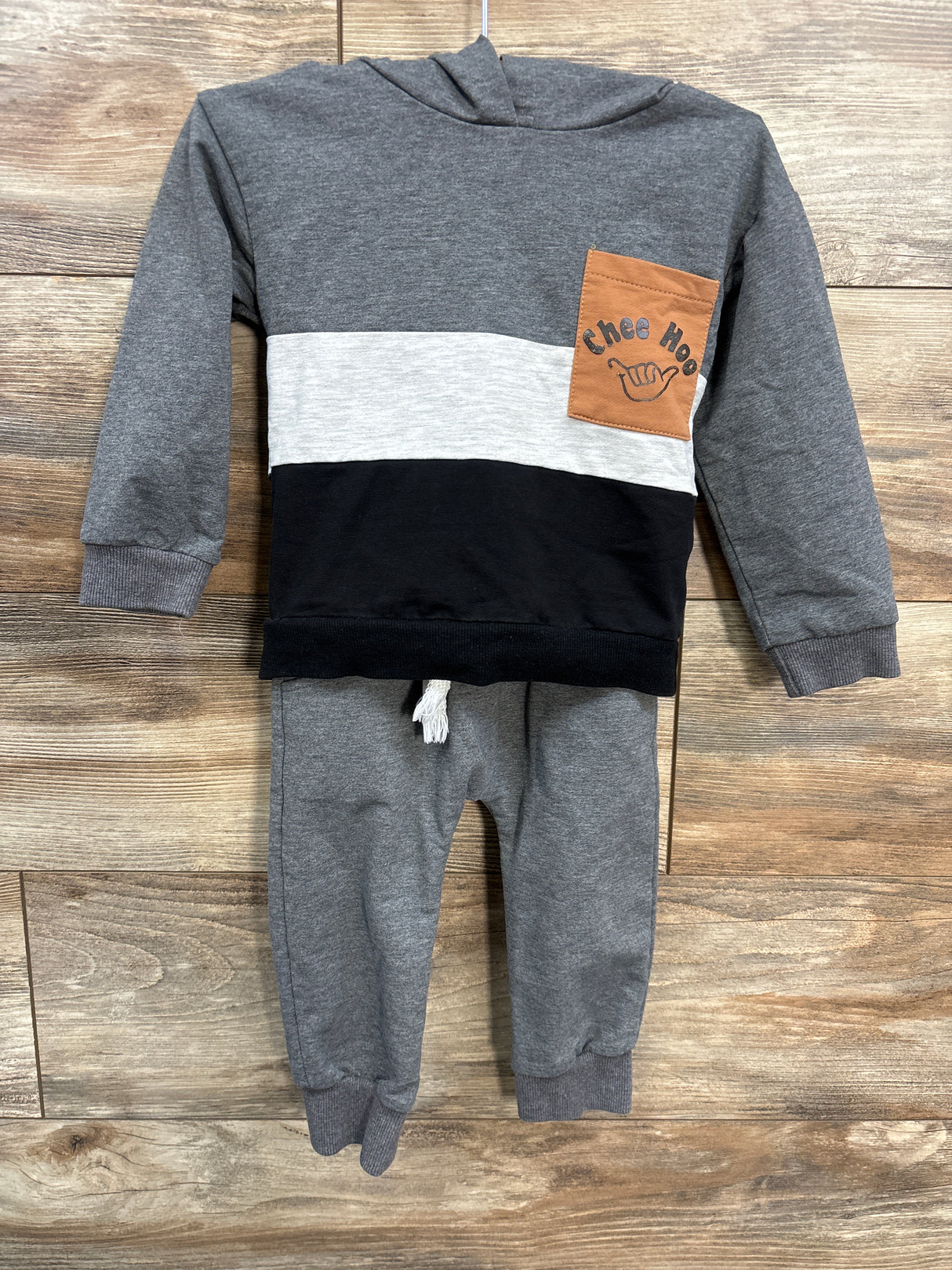 Chee-Hoo Hoodie & Joggers Set Grey sz 2-3T